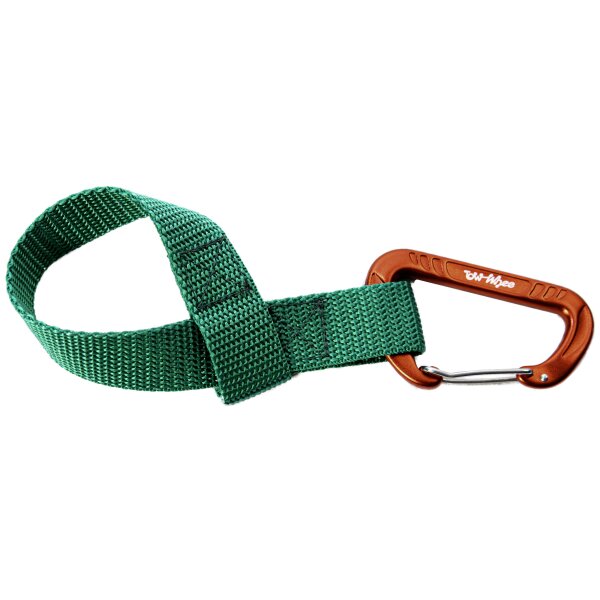 TowWhee Quick Loop Befestigungsschlinge mit Mini-Karabiner gr&uuml;n