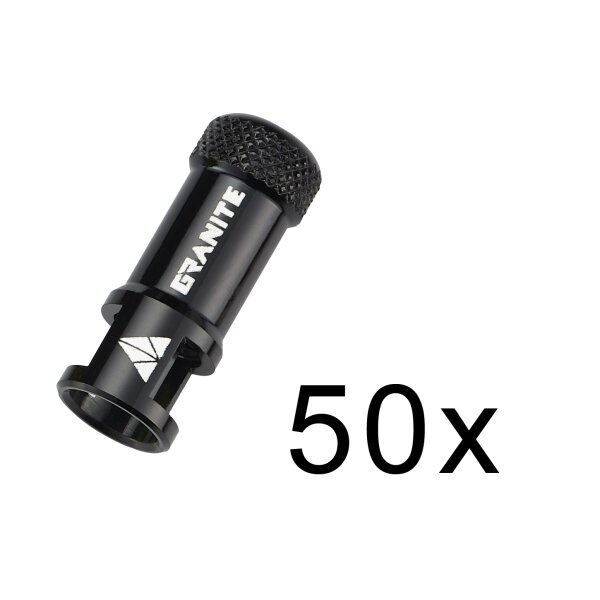 Granite Juicy Nipple Dealer Pack 50 Stk CNC Ventilkappe mit integriertem Ventilwerkzeug